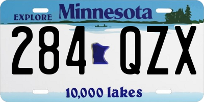 MN license plate 284QZX