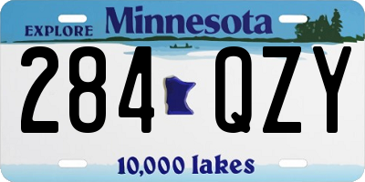 MN license plate 284QZY