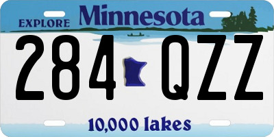 MN license plate 284QZZ