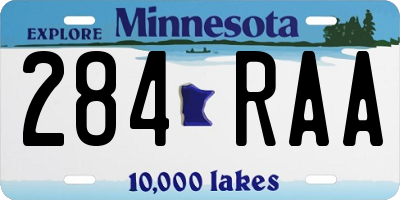 MN license plate 284RAA