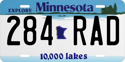 MN license plate 284RAD