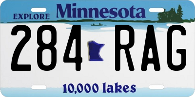 MN license plate 284RAG