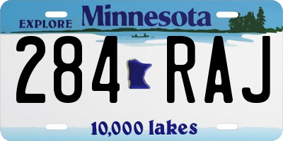 MN license plate 284RAJ