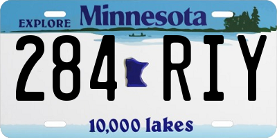 MN license plate 284RIY