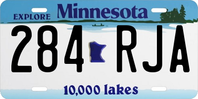 MN license plate 284RJA