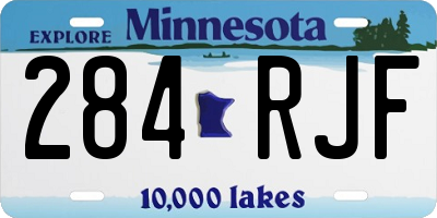 MN license plate 284RJF