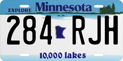 MN license plate 284RJH