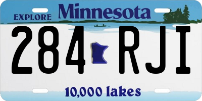 MN license plate 284RJI