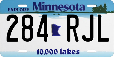 MN license plate 284RJL