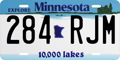 MN license plate 284RJM