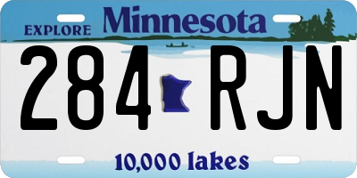 MN license plate 284RJN