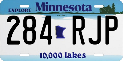 MN license plate 284RJP