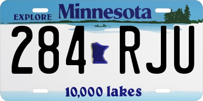 MN license plate 284RJU