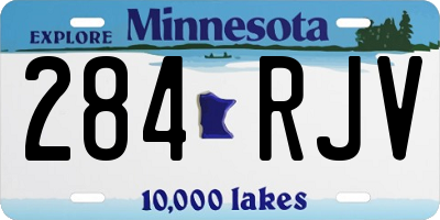 MN license plate 284RJV