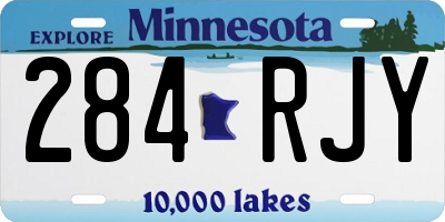 MN license plate 284RJY