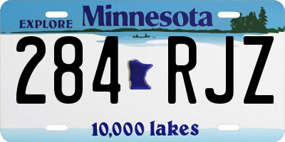 MN license plate 284RJZ