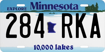 MN license plate 284RKA