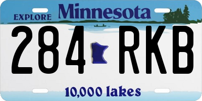 MN license plate 284RKB