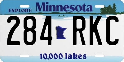MN license plate 284RKC