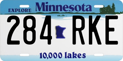 MN license plate 284RKE