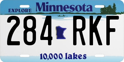 MN license plate 284RKF