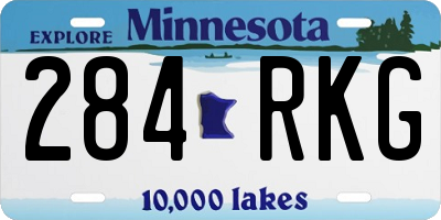 MN license plate 284RKG
