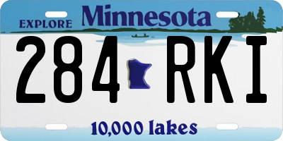 MN license plate 284RKI