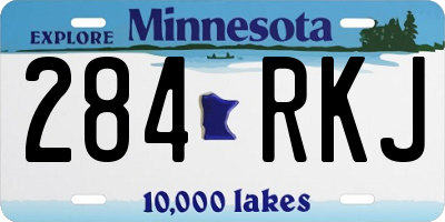 MN license plate 284RKJ