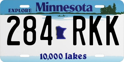MN license plate 284RKK