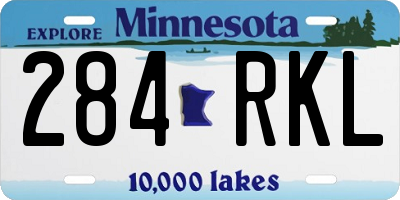 MN license plate 284RKL