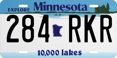 MN license plate 284RKR
