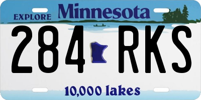 MN license plate 284RKS