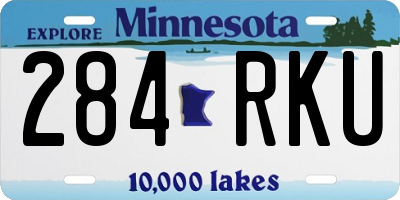 MN license plate 284RKU