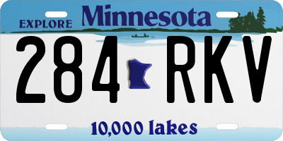 MN license plate 284RKV