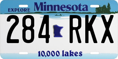 MN license plate 284RKX