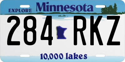 MN license plate 284RKZ