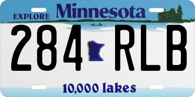 MN license plate 284RLB