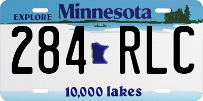MN license plate 284RLC