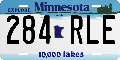 MN license plate 284RLE