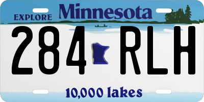 MN license plate 284RLH