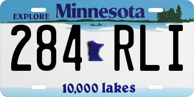 MN license plate 284RLI