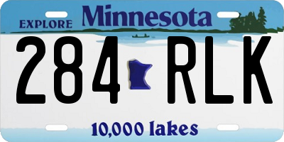 MN license plate 284RLK