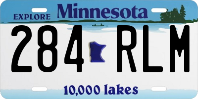 MN license plate 284RLM