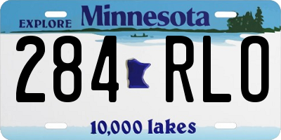 MN license plate 284RLO