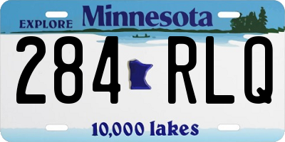 MN license plate 284RLQ