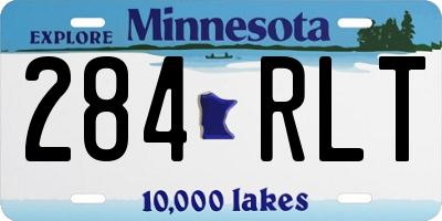 MN license plate 284RLT