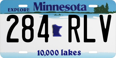 MN license plate 284RLV