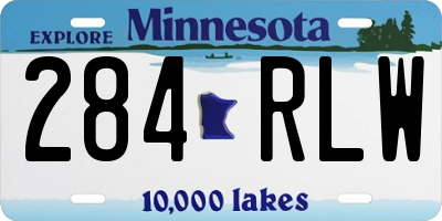 MN license plate 284RLW