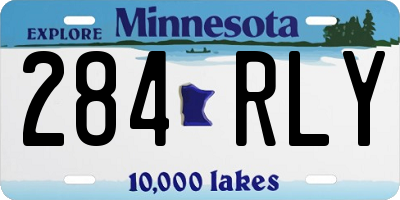 MN license plate 284RLY