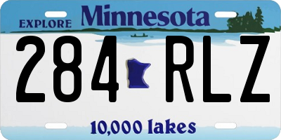 MN license plate 284RLZ
